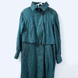 Vintage Fleet Street Forest Green Trench Coat – Size 12